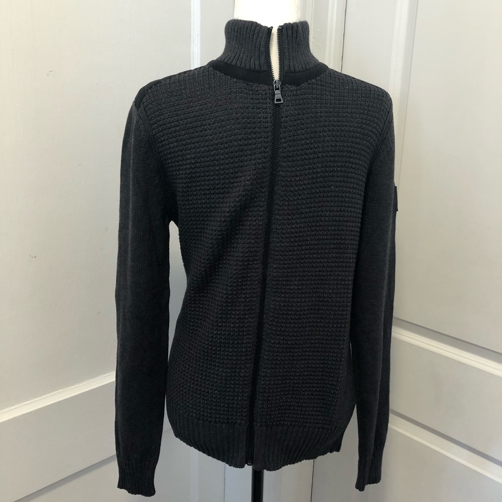 Guess men’s full zip knitted sweater cardigan size medium